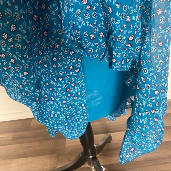 Time and Tru Blue A-line Long Sleeve Dress - Picture 7 of 12